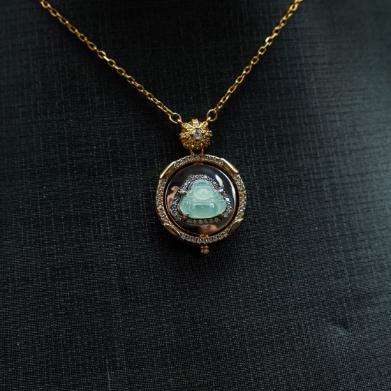 灵轮守护 · 转动佛公翡翠吊坠