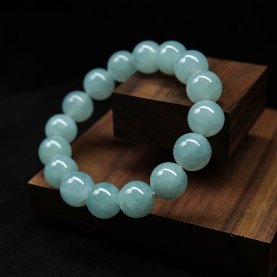 冰晴翡翠手串 · 13mm