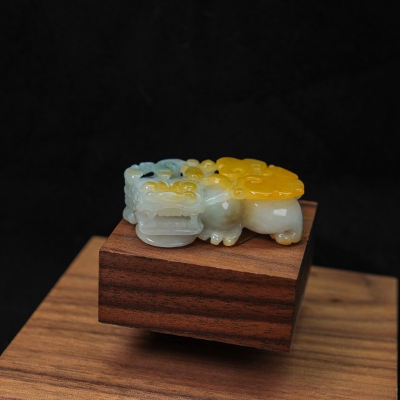 金曜辟财 · 黄翡貔貅翡翠挂件（男款推荐）