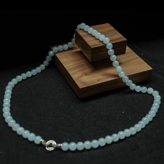 灵光三转 · 糯冰翡翠多用珠链